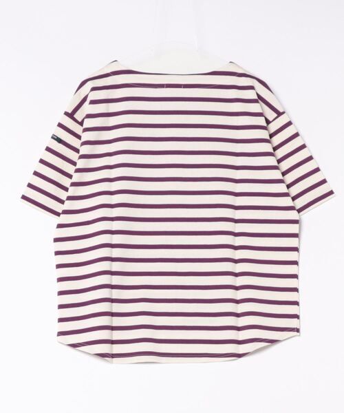 Grand PARK(グランドパーク)の「日本製 デラヴェ天竺 半袖Tシャツボーダー シーズンカラー(Tシャツ/カットソー・レディース・ホワイト系/ベージュ系/グリーン系1・FREE)」の16枚目の写真