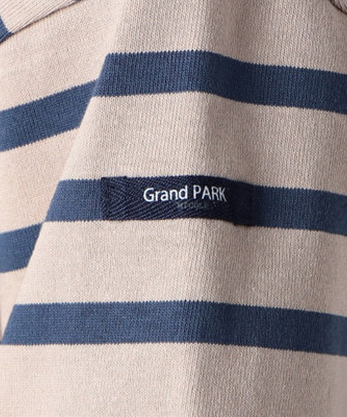 Grand PARK(グランドパーク)の「日本製 デラヴェ天竺 半袖Tシャツボーダー シーズンカラー(Tシャツ/カットソー・レディース・ホワイト系/ベージュ系/グリーン系1・FREE)」の11枚目の写真