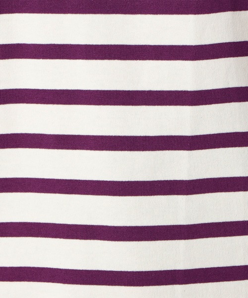 Grand PARK(グランドパーク)の「日本製 デラヴェ天竺 半袖Tシャツボーダー シーズンカラー(Tシャツ/カットソー・レディース・ホワイト系/ベージュ系/グリーン系1・FREE)」の13枚目の写真