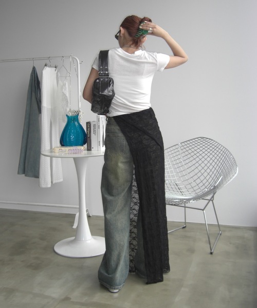 SHAGGIE（シャギー）の「フロントロゴプリントミニTEEシャツ（Tシャツ/カットソー・レディース・イエロー/ホワイト/チャコールグレー・FREE）」の10枚目の写真