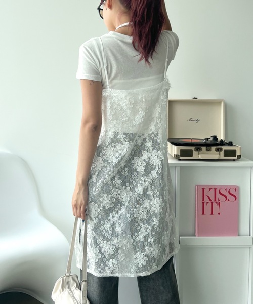 SHAGGIE（シャギー）の「フロントロゴプリントミニTEEシャツ（Tシャツ/カットソー・レディース・イエロー/ホワイト/チャコールグレー・FREE）」の16枚目の写真