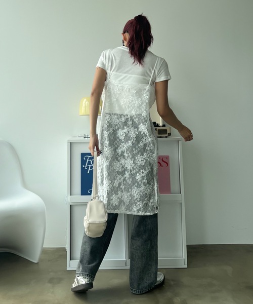 SHAGGIE（シャギー）の「フロントロゴプリントミニTEEシャツ（Tシャツ/カットソー・レディース・イエロー/ホワイト/チャコールグレー・FREE）」の18枚目の写真