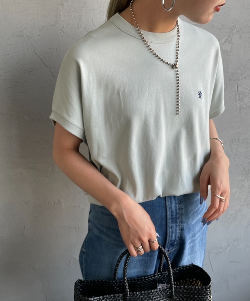GYMPHLEX（ジムフレックス）の「[GYMPHLEX/ジムフレックス] ワンポイントロゴ刺繍 ノースリーブカットソー（タンクトップ・レディース・ホワイト/ミント/ブラック・14）」の3枚目の写真