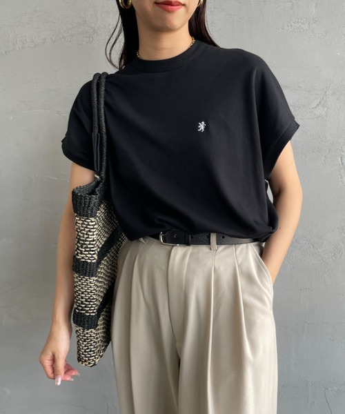 GYMPHLEX（ジムフレックス）の「[GYMPHLEX/ジムフレックス] ワンポイントロゴ刺繍 ノースリーブカットソー（タンクトップ・レディース・ホワイト/ミント/ブラック・14）」の2枚目の写真