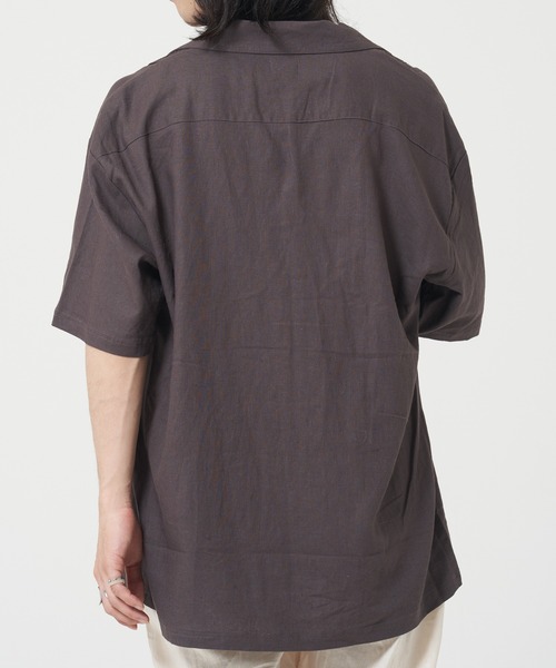 ROUGH TRADE(ラフトレード)の「麻レーヨン 半袖キューバシャツ(M1)(シャツ/ブラウス・メンズ・アイボリー/チャコールグレー/ミント/イエロー・X-LARGE/LARGE/MEDIUM)」の11枚目の写真