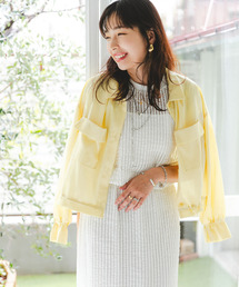 F by ROSSO UVCUT撥水クロップドシャツ