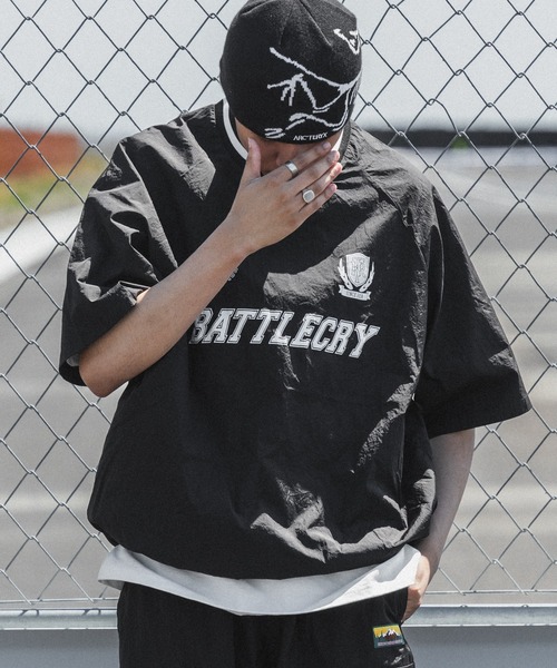 kutir（クティール）の「ユニフォームナイロン半袖プルオーバー（Tシャツ/カットソー・メンズ・ライトグレー/ブラック/ネイビー/ライトカーキ・MEDIUM/LARGE）」の5枚目の写真