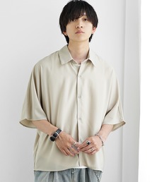 MinoriTY | 【MinoriTY】さらさらとろみ素材ドルマンシルエット半袖シャツ ビッグシャツ ビッグシルエット オーバーサイズ ルーズフィット メンズ 秋服 夏服(シャツ/ブラウス)