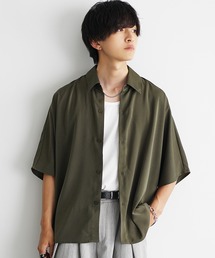 MinoriTY（マイノリティ）の「【MinoriTY】さらさらとろみ素材ドルマンシルエット半袖シャツ ビッグシャツ ビッグシルエット オーバーサイズ ルーズフィット メンズ 秋服 夏服（シャツ/ブラウス）」