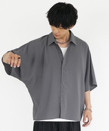 MinoriTY（マイノリティ）の「【MinoriTY】さらさらとろみ素材ドルマンシルエット半袖シャツ ビッグシャツ ビッグシルエット オーバーサイズ ルーズフィット メンズ 秋服 夏服（シャツ/ブラウス）」