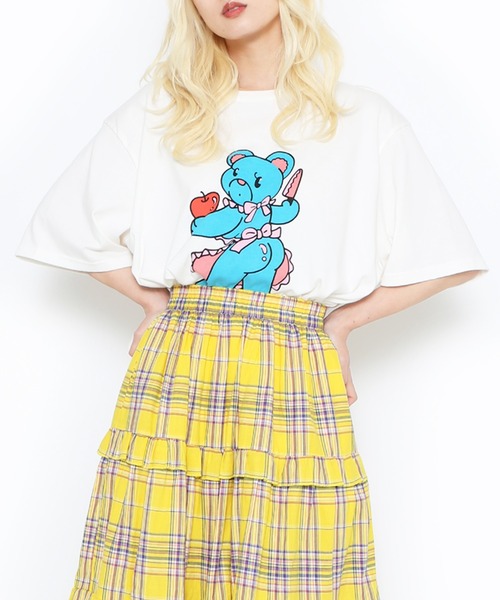 PUNYUS（プニュズ）の「ベアプリントビッグＴシャツ（Tシャツ/カットソー・レディース・ブラック/ホワイト・4/3）」の16枚目の写真