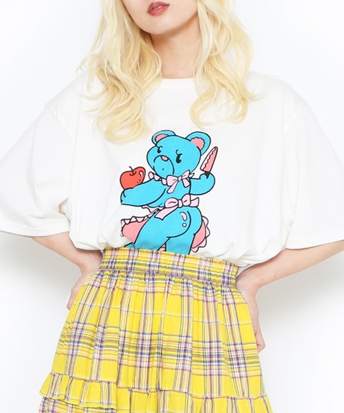 PUNYUS（プニュズ）の「ベアプリントビッグＴシャツ（Tシャツ/カットソー・レディース・ブラック/ホワイト・4/3）」の17枚目の写真