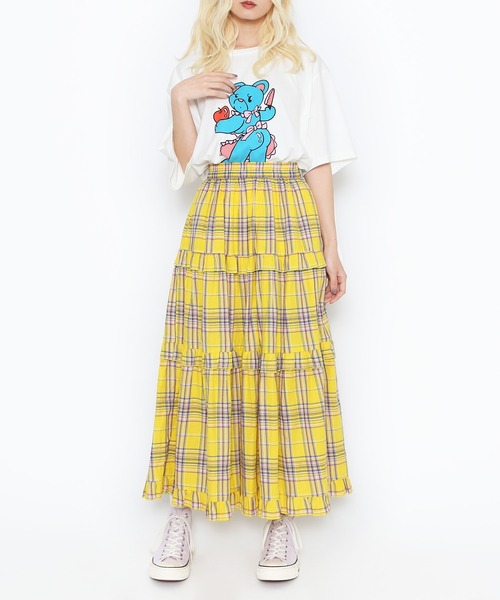 PUNYUS（プニュズ）の「ベアプリントビッグＴシャツ（Tシャツ/カットソー・レディース・ブラック/ホワイト・4/3）」の19枚目の写真