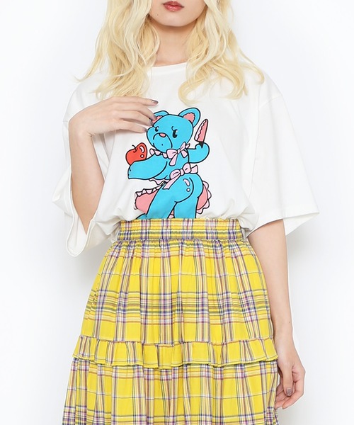 PUNYUS（プニュズ）の「ベアプリントビッグＴシャツ（Tシャツ/カットソー・レディース・ブラック/ホワイト・4/3）」の20枚目の写真