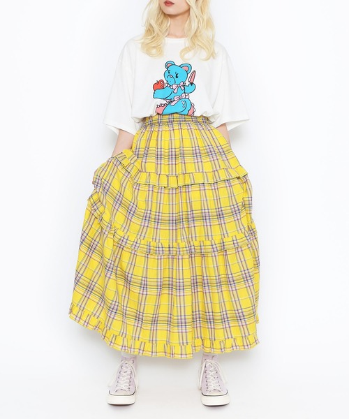 PUNYUS（プニュズ）の「ベアプリントビッグＴシャツ（Tシャツ/カットソー・レディース・ブラック/ホワイト・4/3）」の21枚目の写真