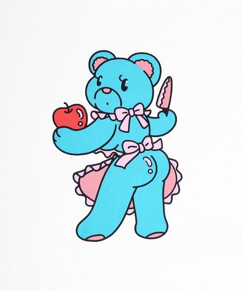 PUNYUS（プニュズ）の「ベアプリントビッグＴシャツ（Tシャツ/カットソー・レディース・ブラック/ホワイト・4/3）」の22枚目の写真