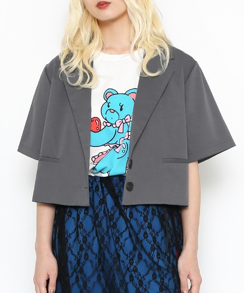 PUNYUS（プニュズ）の「ベアプリントビッグＴシャツ（Tシャツ/カットソー・レディース・ブラック/ホワイト・4/3）」の4枚目の写真