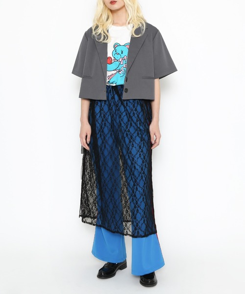 PUNYUS（プニュズ）の「ベアプリントビッグＴシャツ（Tシャツ/カットソー・レディース・ブラック/ホワイト・4/3）」の5枚目の写真