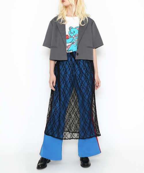 PUNYUS（プニュズ）の「ベアプリントビッグＴシャツ（Tシャツ/カットソー・レディース・ブラック/ホワイト・4/3）」の7枚目の写真