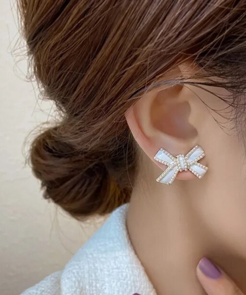 Mignonjour（ミニョンジュール）の「FReePLACe/リボン フラワー ピアス X12188（ピアス（両耳用）・レディース・その他9/その他8/その他7/その他6/その他5/その他4/その他3/その他2/その他1・FREE）」の7枚目の写真