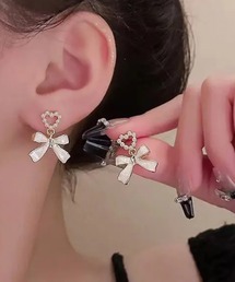 FReePLACe/リボン フラワー ピアス X12188
