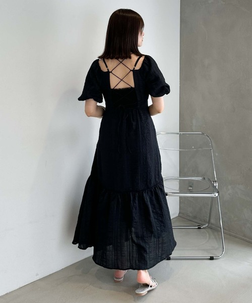 セール】シアーサッカー2wayオフショルワンピース（ワンピース