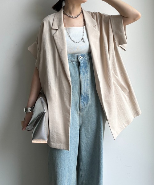 DouDou（ドゥドゥ）の「【WEB限定】ビッグスリーブレスジャケット