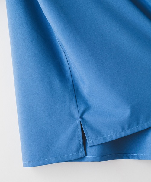 Blue Standard (ブルースタンダード)の「【BLUE STANDARD/ブルースタンダード】デオドラントドライ ストレッチ無地 ストライプ オープンカラーシャツ 開襟シャツ(シャツ/ブラウス・メンズ・ベージュ/ブラック/グリーン/ブルー/オフホワイト・X-LARGE/LARGE/MEDIUM)」の6枚目の写真