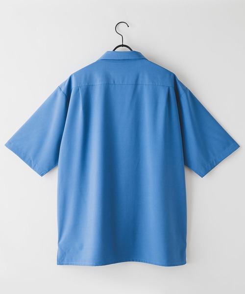 Blue Standard (ブルースタンダード)の「【BLUE STANDARD/ブルースタンダード】デオドラントドライ ストレッチ無地 ストライプ オープンカラーシャツ 開襟シャツ(シャツ/ブラウス・メンズ・ベージュ/ブラック/グリーン/ブルー/オフホワイト・X-LARGE/LARGE/MEDIUM)」の9枚目の写真