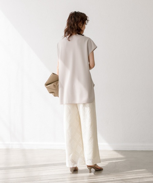 RIVE DROITE（リヴドロワ）の「オーナメントレースパンツ（その他パンツ・レディース・オフホワイト/ブラック・FREE）」の4枚目の写真