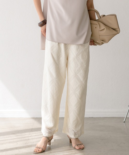 RIVE DROITE（リヴドロワ）の「オーナメントレースパンツ（その他パンツ・レディース・オフホワイト/ブラック・FREE）」の3枚目の写真