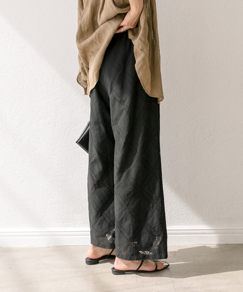 RIVE DROITE（リヴドロワ）の「オーナメントレースパンツ（その他パンツ・レディース・オフホワイト/ブラック・FREE）」の17枚目の写真