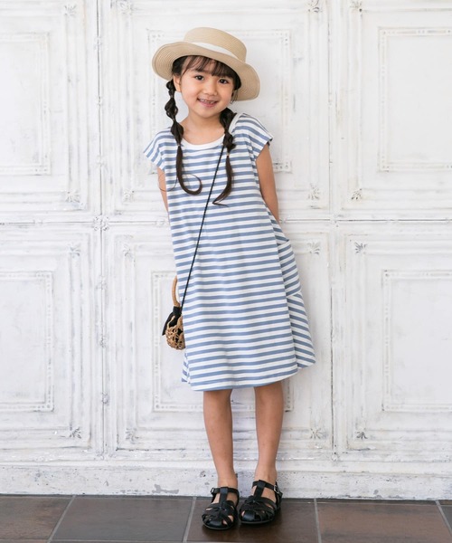 ボーダーコットンワンピース florence ☆ A.P.C. セール】ボーダーフレアワンピース(KIDS)（ワンピース）｜URBAN
