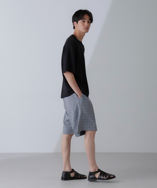 NANO universe（ナノユニバース）の「14ゲージミラノリブニット クルーネック 半袖(手洗い可能)（ニット/セーター・メンズ・ピンク/グレー系その他4/ブラック・M/L）」の10枚目の写真