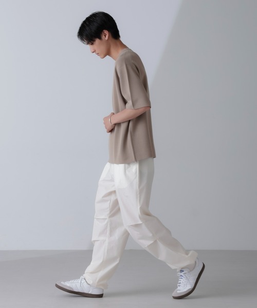 NANO universe（ナノユニバース）の「14ゲージミラノリブニット クルーネック 半袖(手洗い可能)（ニット/セーター・メンズ・ピンク/グレー系その他4/ブラック・M/L）」の17枚目の写真