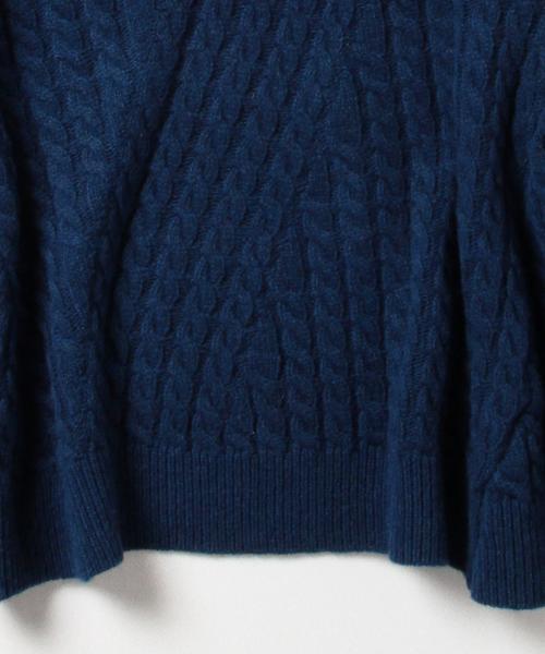 Ray BEAMS（レイビームス）の「Ray BEAMS / ケーブルフレアー ハイネック（ニット/セーター・レディース・オフホワイト/ダークブラウン/ブルー系その他・ONE SIZE）」の13枚目の写真