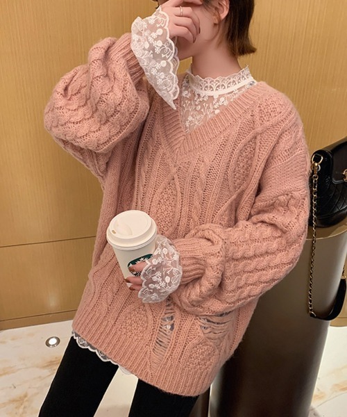 SEU（エスイーユー）の「プチハイネック総レースシアーブラウス（シャツ/ブラウス・レディース・ベージュ/ホワイト・フリー）」の12枚目の写真