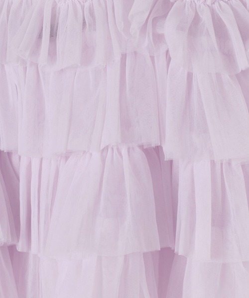 Heather（ヘザー）の「チュールティアードキャミ　132693（キャミソール・レディース・アイボリー/ブラック/パープル・FREE）」の6枚目の写真