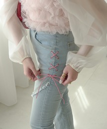 Ambre Neige | 加工ブーツカットデニムパンツ(デニムパンツ)