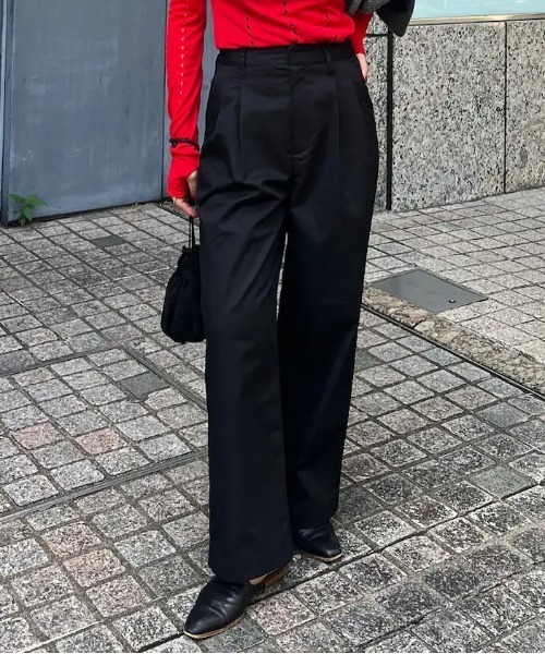 ツータックワイドストレートチノパンツ（チノパンツ）｜1chaku.（イッチャク）