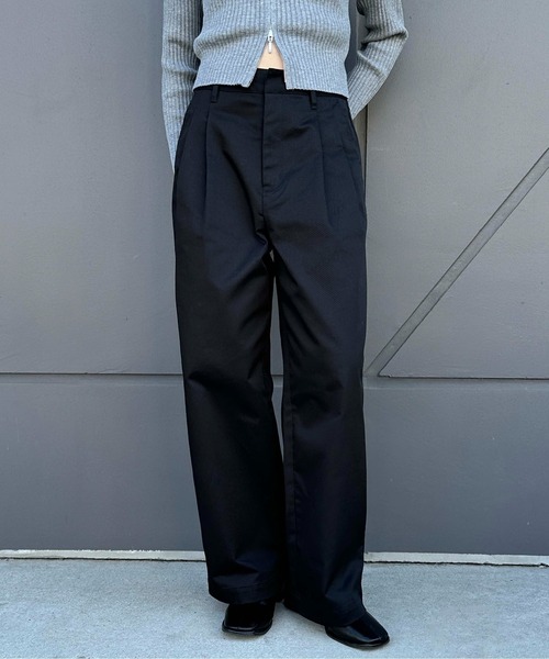 ツータックワイドストレートチノパンツ（チノパンツ）｜1chaku