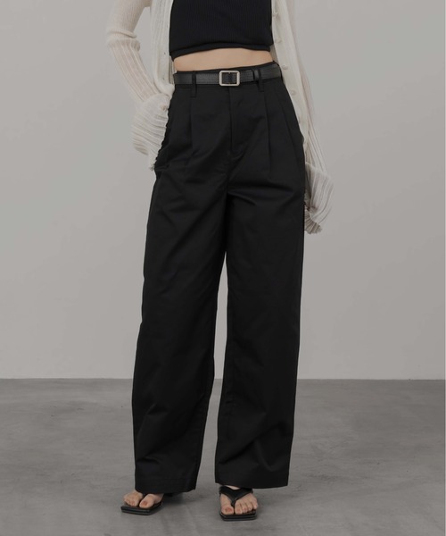 ツータックワイドストレートチノパンツ（チノパンツ）｜1chaku