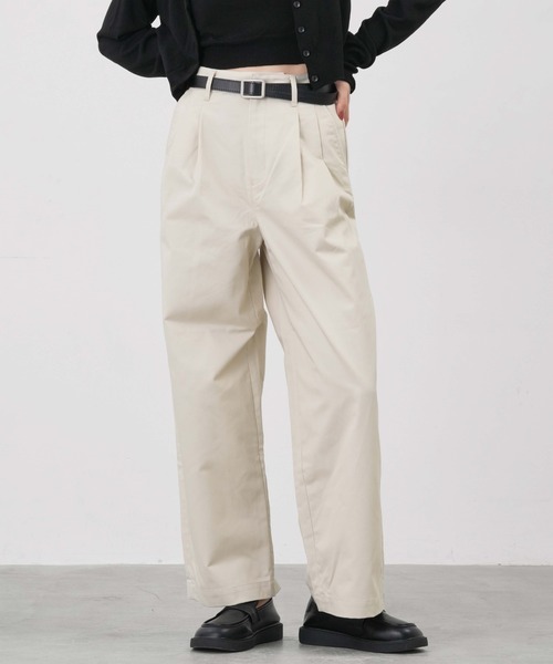 ツータックワイドストレートチノパンツ（チノパンツ）｜1chaku