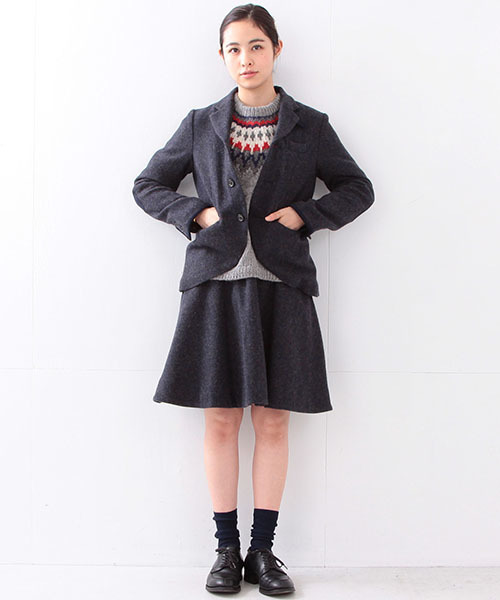 BEAMS BOY（ビームスボーイ）の「BEAMS BOY / 手編み ノルディック クルー（ニット/セーター・レディース・ホワイト/グレー・ONE SIZE）」の19枚目の写真