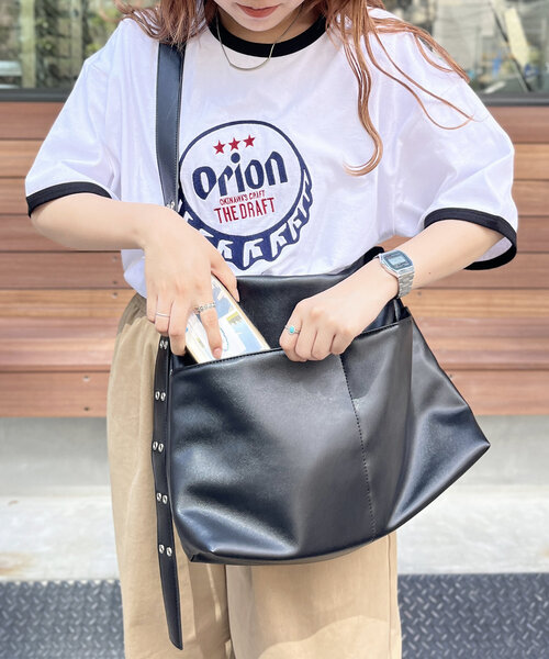 CPCM（シーピーシーエム）の「ダブルベルトPUショルダー（ショルダーバッグ・レディース・ブラウン/シルバー/ブラック・FREE）」の2枚目の写真