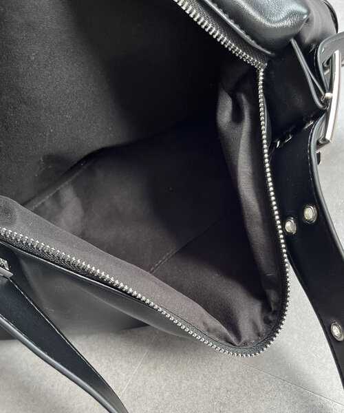 CPCM（シーピーシーエム）の「ダブルベルトPUショルダー（ショルダーバッグ・レディース・ブラウン/シルバー/ブラック・FREE）」の7枚目の写真