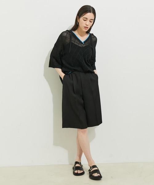 le cercle ADAM ET ROPE'（ルセルクルアダムエロペ）の「【セットアップ対応】ダイヤメッシュフーディー（パーカー・レディース・ブラック系その他/グレー系その他・FREE）」の8枚目の写真