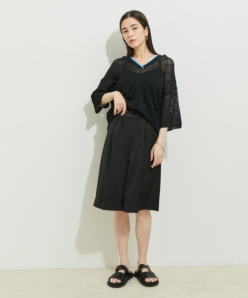 le cercle ADAM ET ROPE'（ルセルクルアダムエロペ）の「【セットアップ対応】ダイヤメッシュフーディー（パーカー・レディース・ブラック系その他/グレー系その他・FREE）」の9枚目の写真