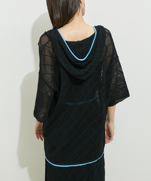 le cercle ADAM ET ROPE'（ルセルクルアダムエロペ）の「【セットアップ対応】ダイヤメッシュフーディー（パーカー・レディース・ブラック系その他/グレー系その他・FREE）」の17枚目の写真
