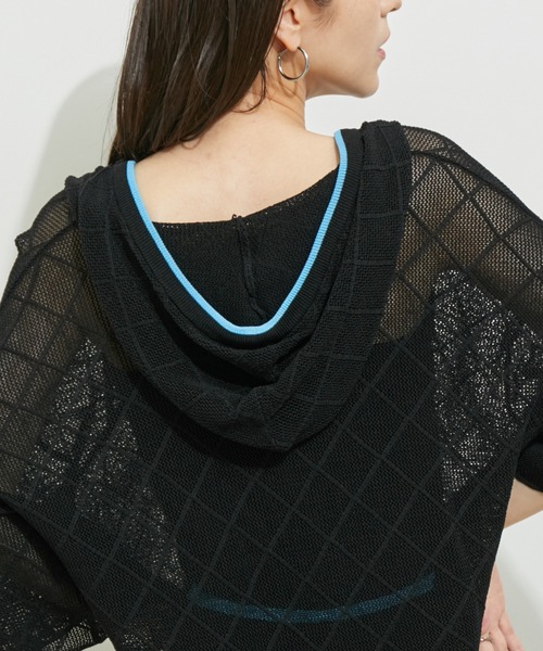 le cercle ADAM ET ROPE'（ルセルクルアダムエロペ）の「【セットアップ対応】ダイヤメッシュフーディー（パーカー・レディース・ブラック系その他/グレー系その他・FREE）」の19枚目の写真